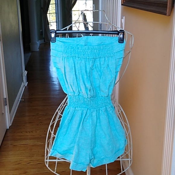 100% Linen Skort Romper - Picture 4 of 14